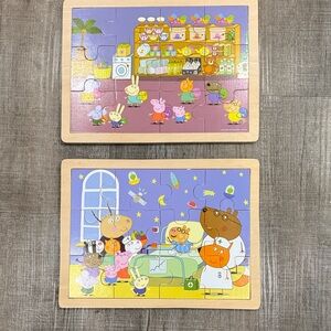 Peppa pig wood puzzle set